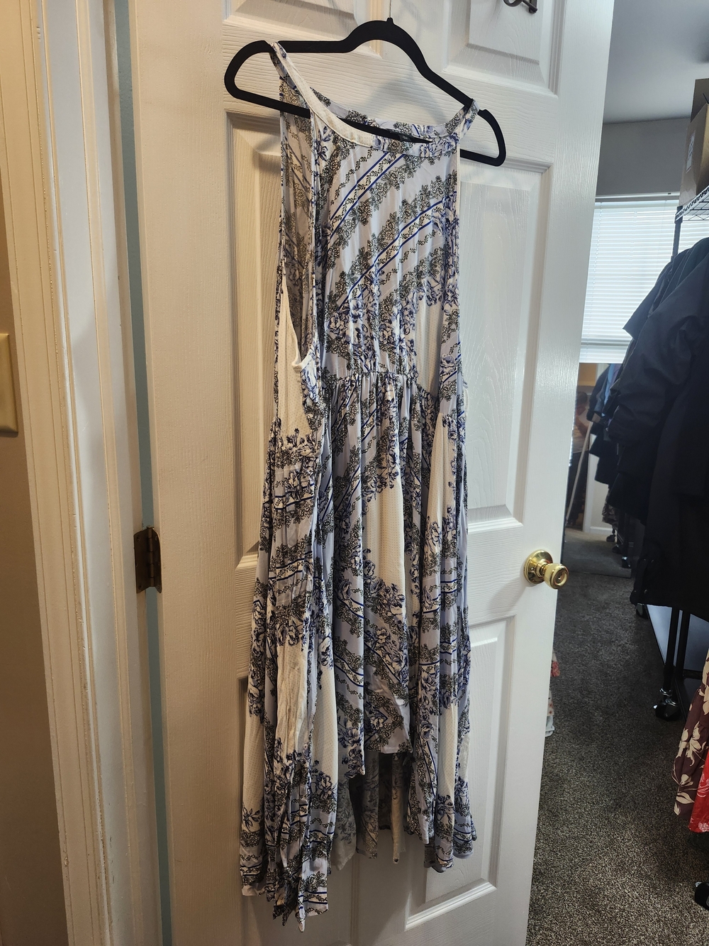 Torrid Blue and White Floral Maxi Dress - Women's Sleeveless Summer Dress, 3X